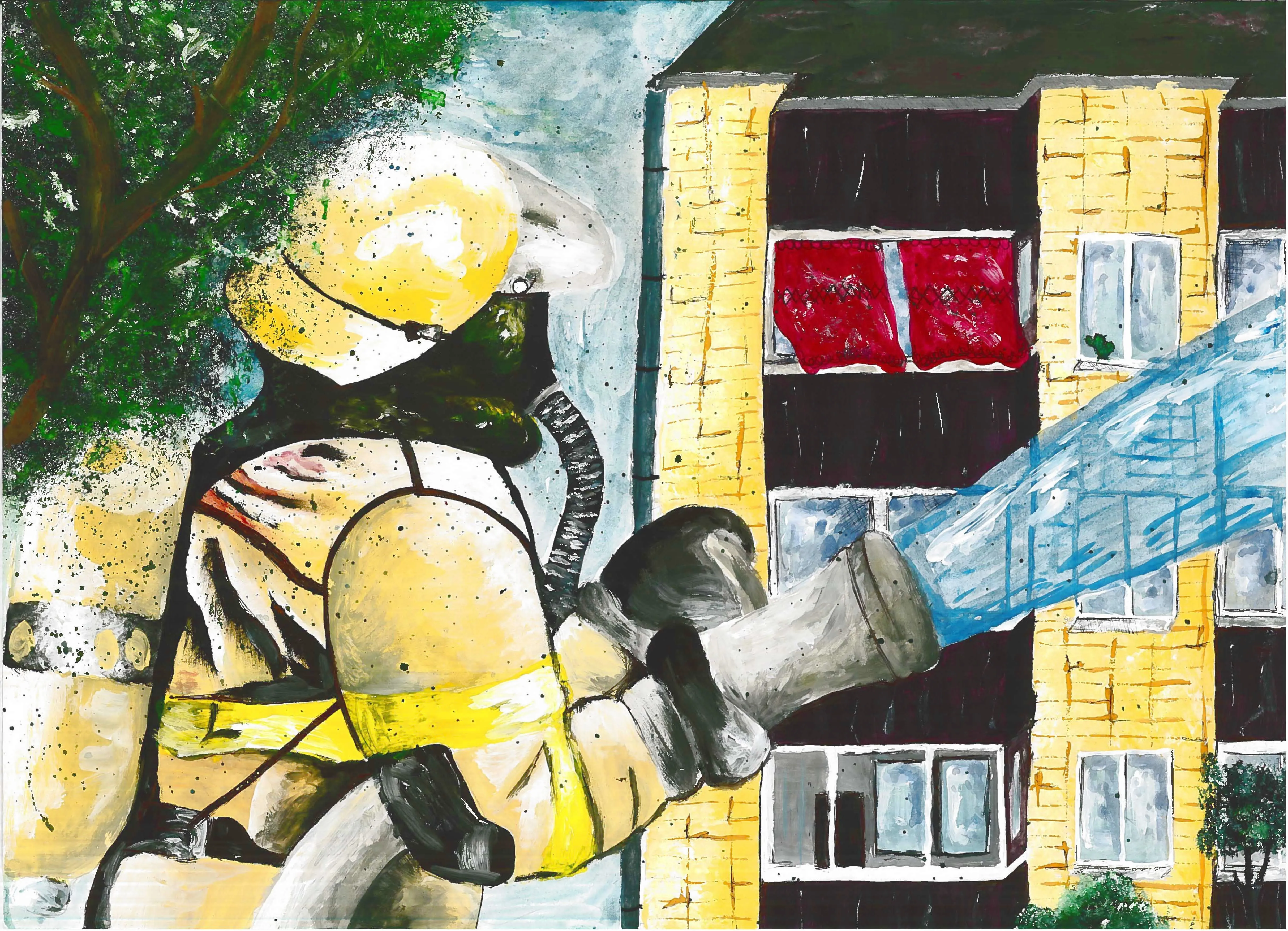 Тушение дома - Ксения Минина - 1 месца 14 гадоў (14-17 гадоў) - Беларусь - Художественная школа «Волшебный Мир», Анна Козак