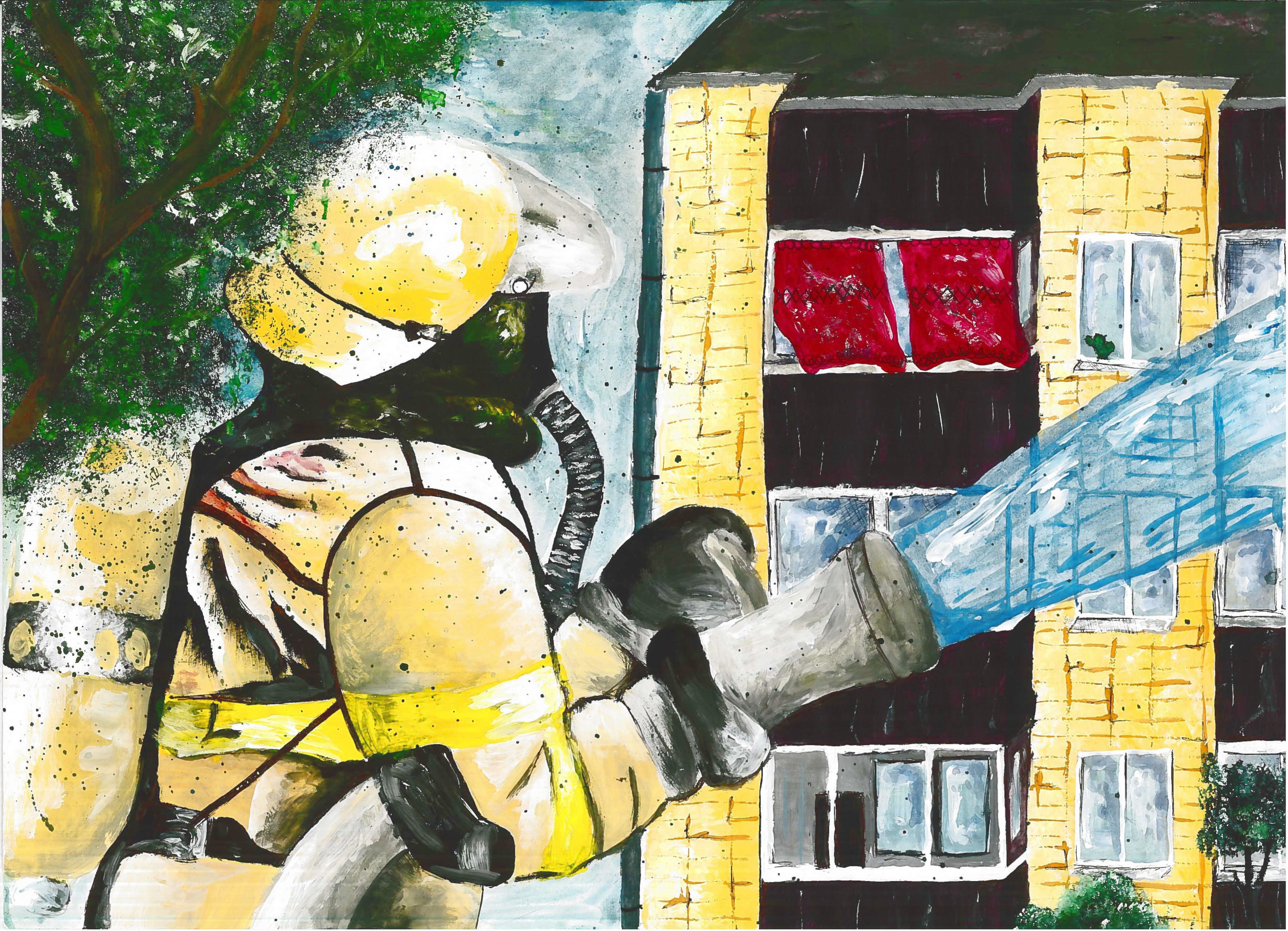 Тушение дома - Ксения Минина - 1 месца 14 гадоў (14-17 гадоў) - Беларусь - Художественная школа «Волшебный Мир», Анна Козак